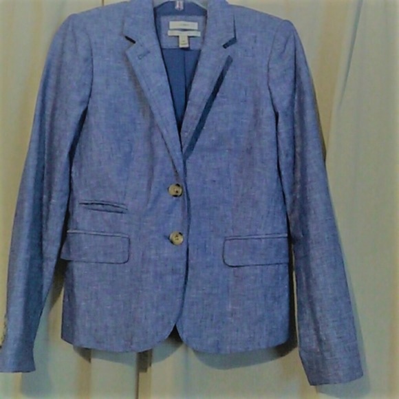 J.Crew schoolboy blue linen blazer.Size 4. - Picture 1 of 3